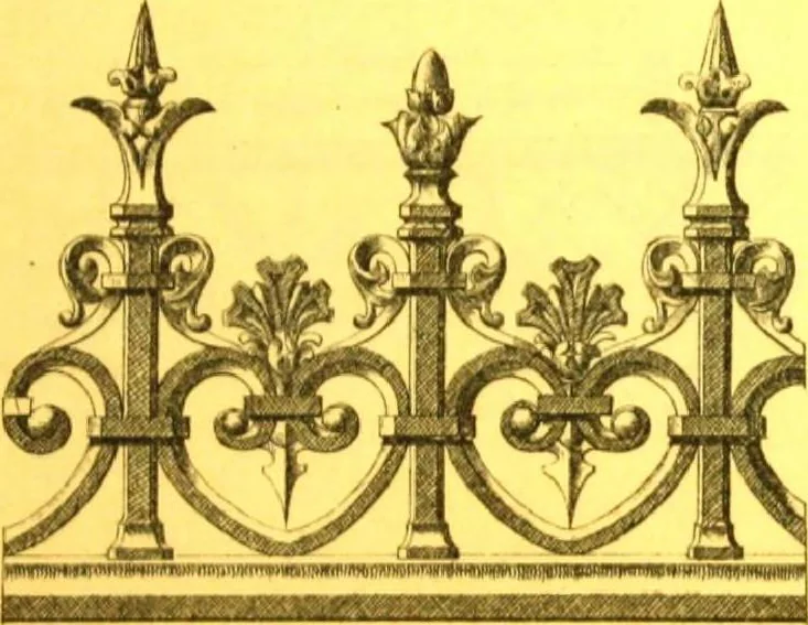 An illustration from Ornements pour l'architecture en zinc, cuivre, tole & plomb : travaux d'art sur dessins croquis & devis., 1912, leaf 34
