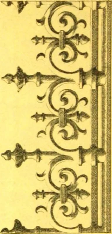 An illustration from Ornements pour l'architecture en zinc, cuivre, tole & plomb : travaux d'art sur dessins croquis & devis., 1912, leaf 35