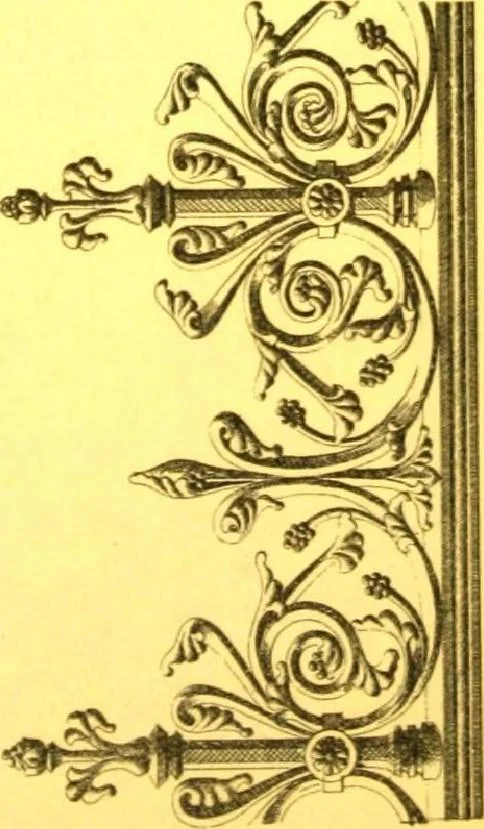 An illustration from Ornements pour l'architecture en zinc, cuivre, tole & plomb : travaux d'art sur dessins croquis & devis., 1912, leaf 36