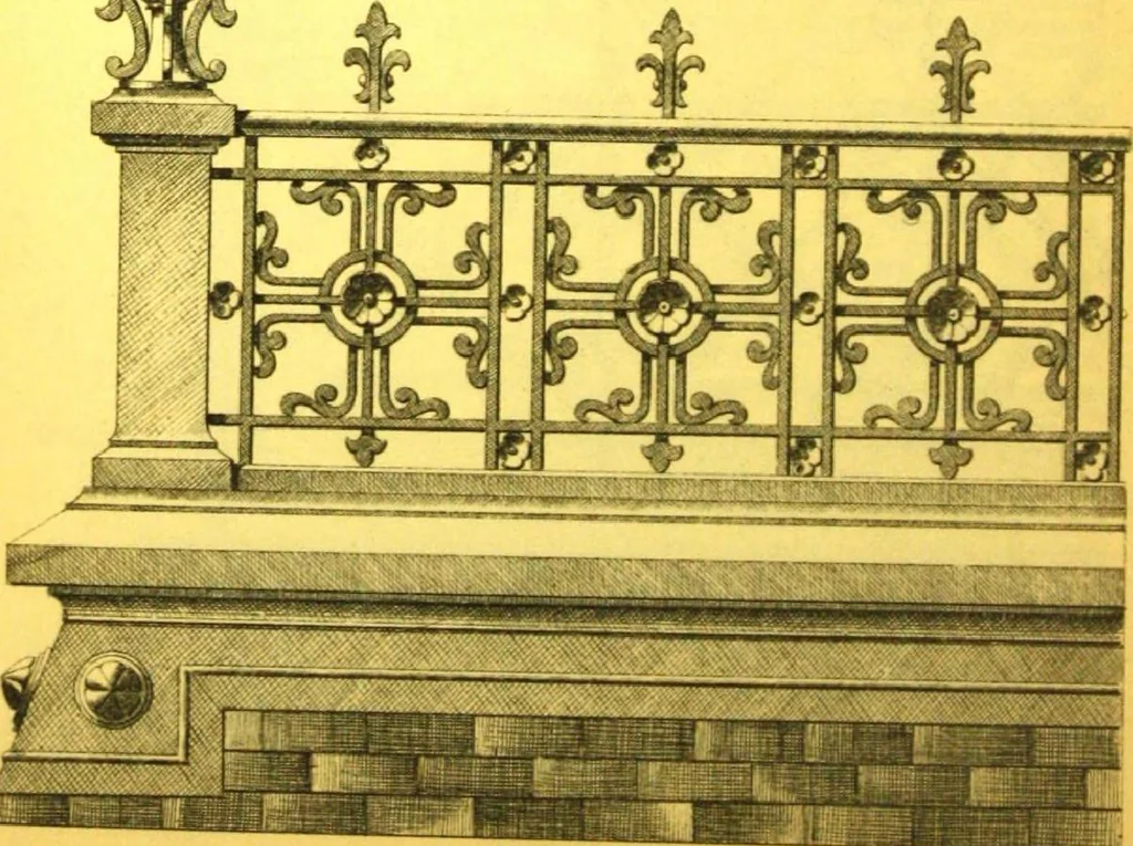 An illustration from Ornements pour l'architecture en zinc, cuivre, tole & plomb : travaux d'art sur dessins croquis & devis., 1912, leaf 61