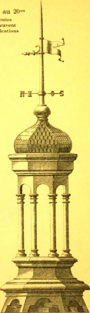 An illustration from Ornements pour l'architecture en zinc, cuivre, tole & plomb : travaux d'art sur dessins croquis & devis., 1912, leaf 8