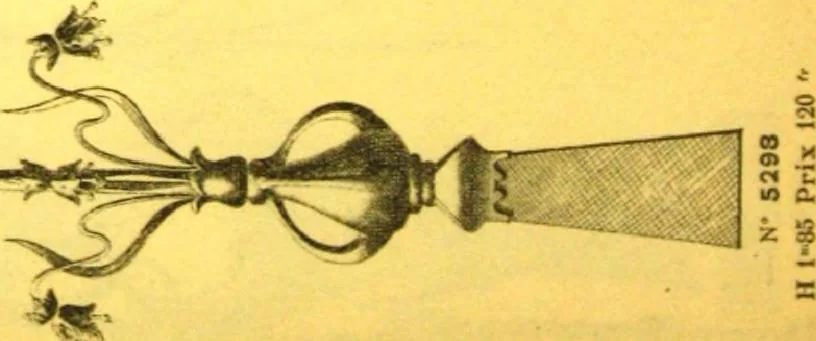 An illustration from Ornements pour l'architecture en zinc, cuivre, tole & plomb : travaux d'art sur dessins croquis & devis., 1912, leaf 91