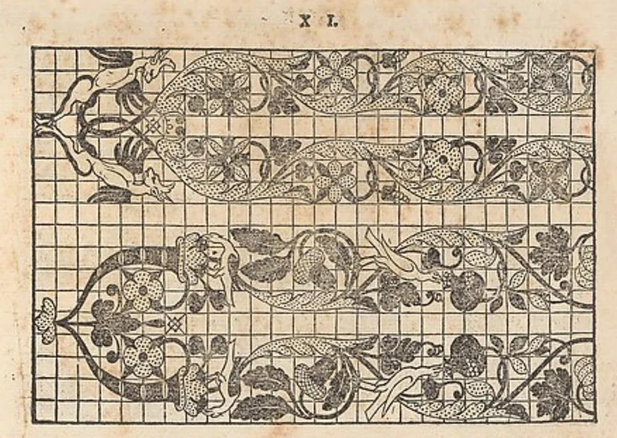 An illustration from La vera perfettione del disegno di varie sorti di ricami,..., 1557, leaf 2