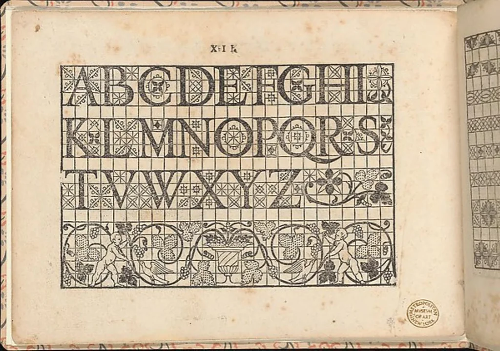 An illustration from La vera perfettione del disegno di varie sorti di ricami,..., 1557, leaf 3
