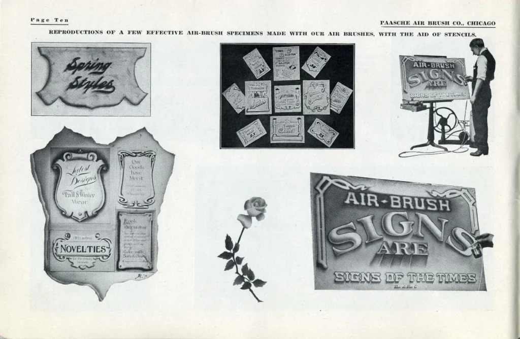 An illustration from Paasche Air Brush Co., 1915, leaf 11