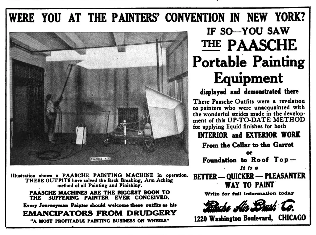 An illustration from Paasche Air Brush Co. [1920 Advertisements], 1920, leaf 1