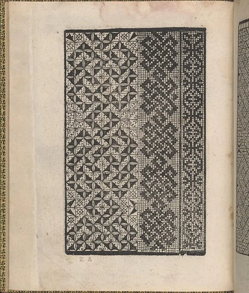 An illustration from Ornamento delle belle & virtuose donne, 1554, leaf 19