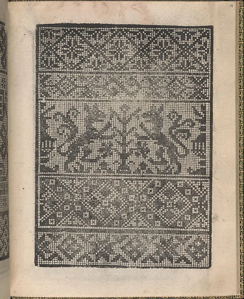 An illustration from Ornamento delle belle & virtuose donne, 1554, leaf 26
