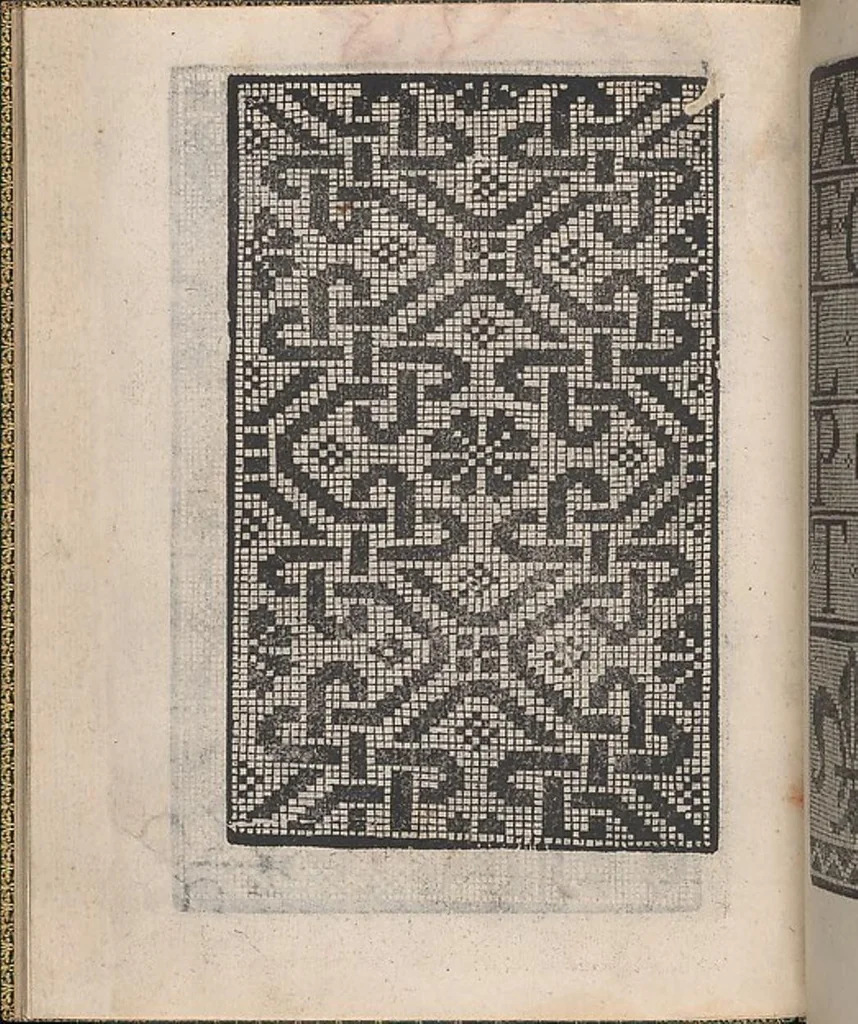 An illustration from Ornamento delle belle & virtuose donne, 1554, leaf 34