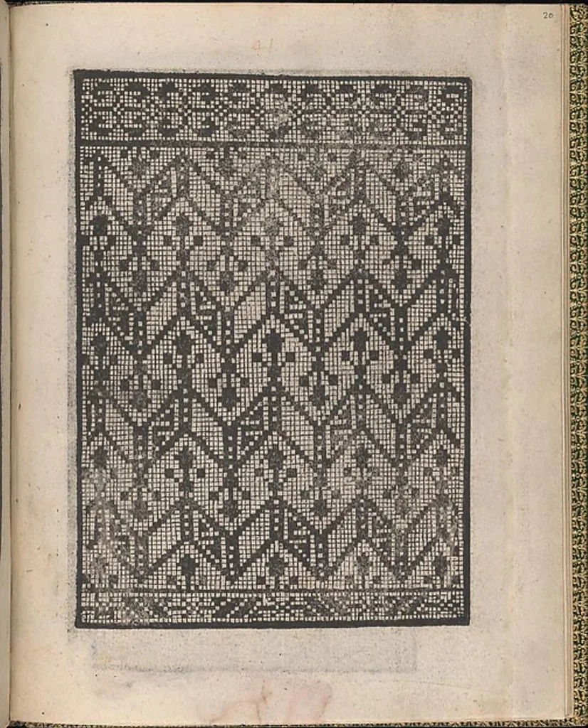 An illustration from Ornamento delle belle & virtuose donne, 1554, leaf 39