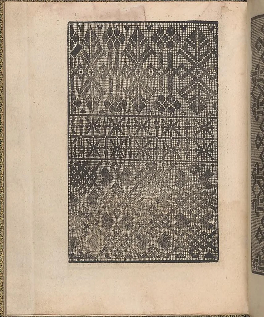 An illustration from Ornamento delle belle & virtuose donne, 1554, leaf 44