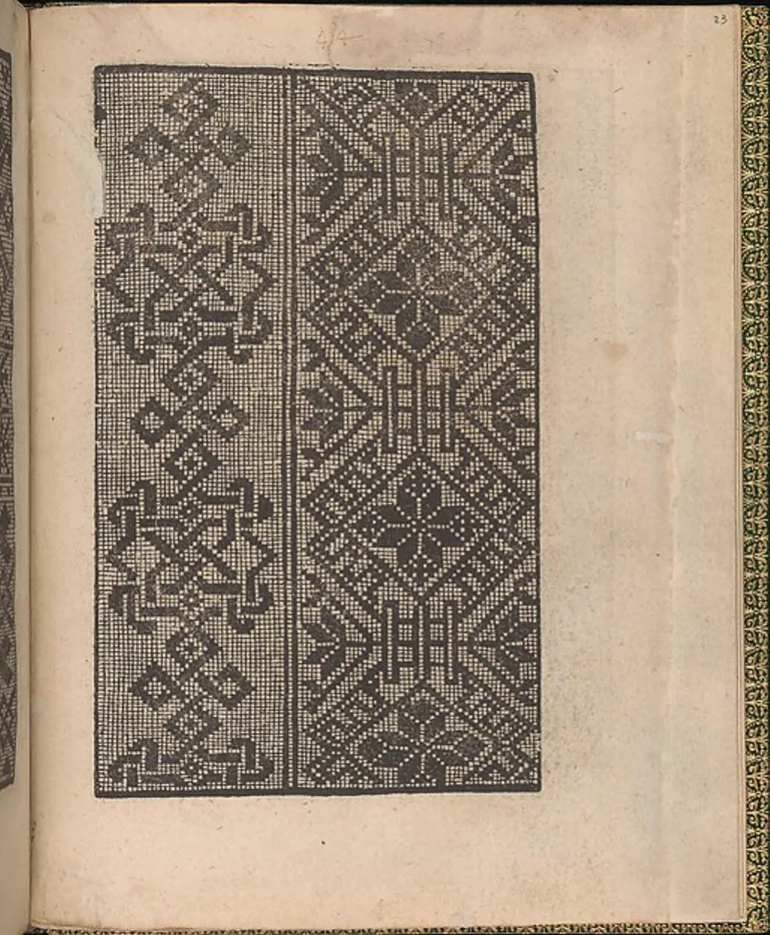 An illustration from Ornamento delle belle & virtuose donne, 1554, leaf 46