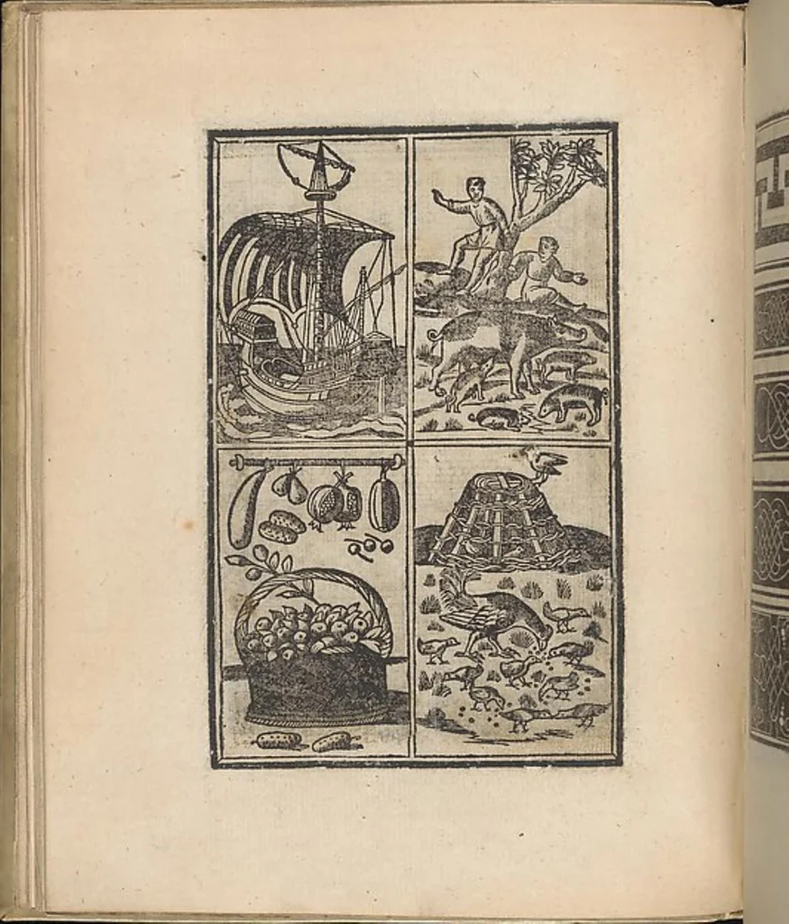An illustration from Trionfo Di Virtu. Libro Novo, 1563, leaf 34