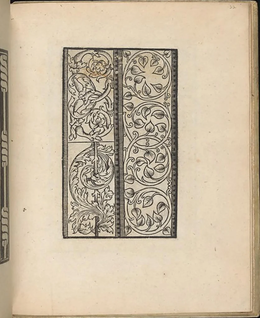 An illustration from Trionfo Di Virtu. Libro Novo, 1563, leaf 43