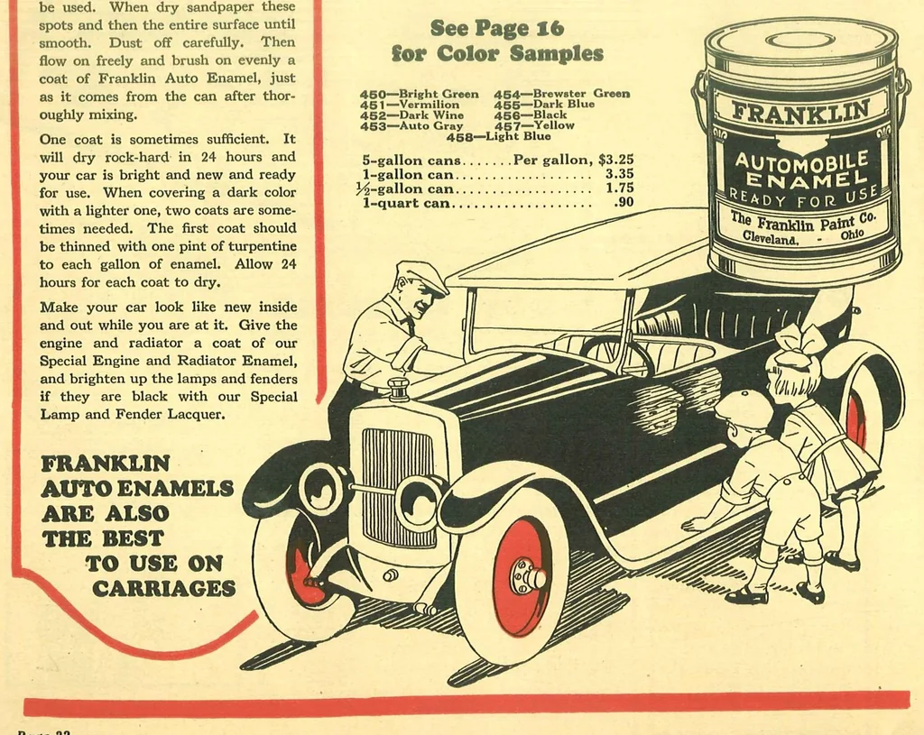 An illustration from Paint fresh from the factory, 1930, leaf 23