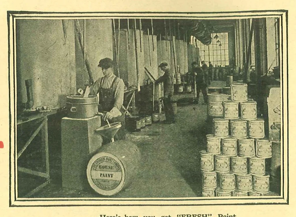 An illustration from Paint fresh from the factory, 1930, leaf 3