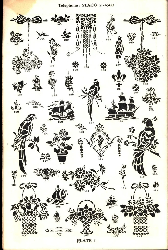 An illustration from Paint point products containing stencil catalogue no. 2., 1920, leaf 17