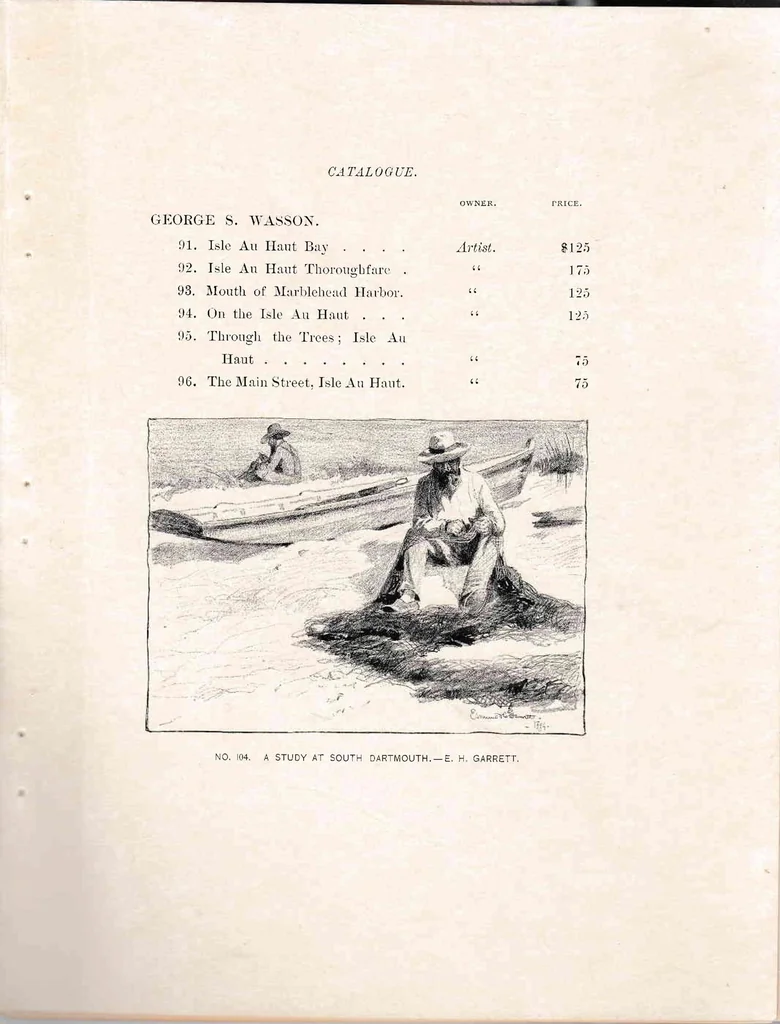 An illustration from Fourth Annual Exhibition of the Paint and Clay Club, 1885, leaf 26
