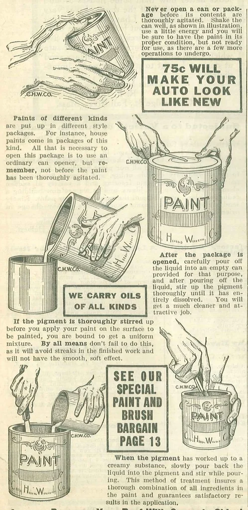 An illustration from Paints - The house wrecker no. 123, 1915, leaf 5