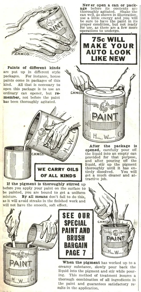 An illustration from Paints varnishes: price wrecker no. 121., 1915, leaf 4
