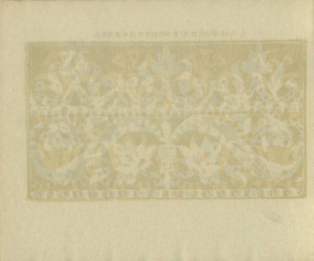 An illustration from Studio delle virtuose dame : doue si vedono bellissimi lauori di punto in aria, reticella, di maglia, 1597, leaf 25