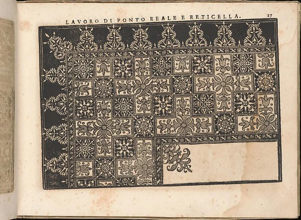 An illustration from Fiore D'Ogni Virtu Per le Nobili Et Honeste Matrone, 1610, leaf 26