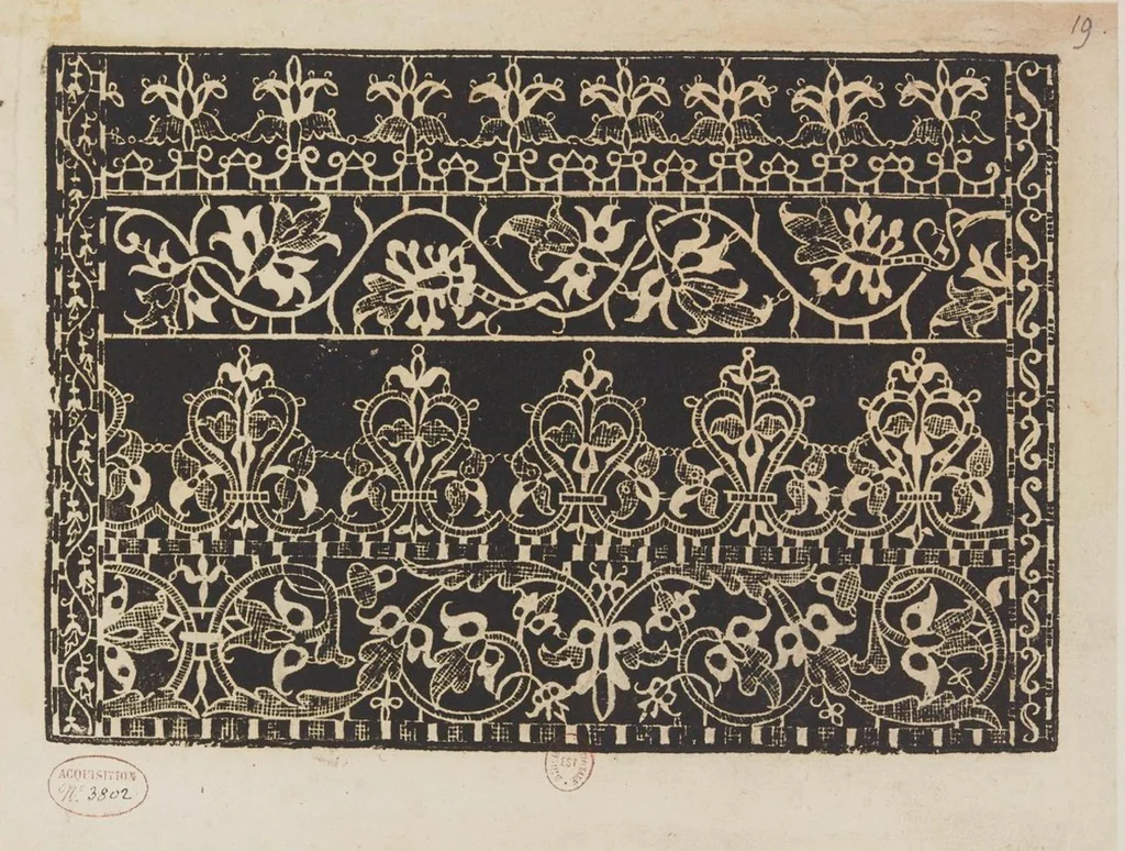 An illustration from [Teatro delle nobili e virtuose donne, dove si reppresentano varii disegni di lavori novamente]… [inventati e disegnati de Elisabetta Catanea Parasole] [between 1616 and 1636], 1616, leaf 12