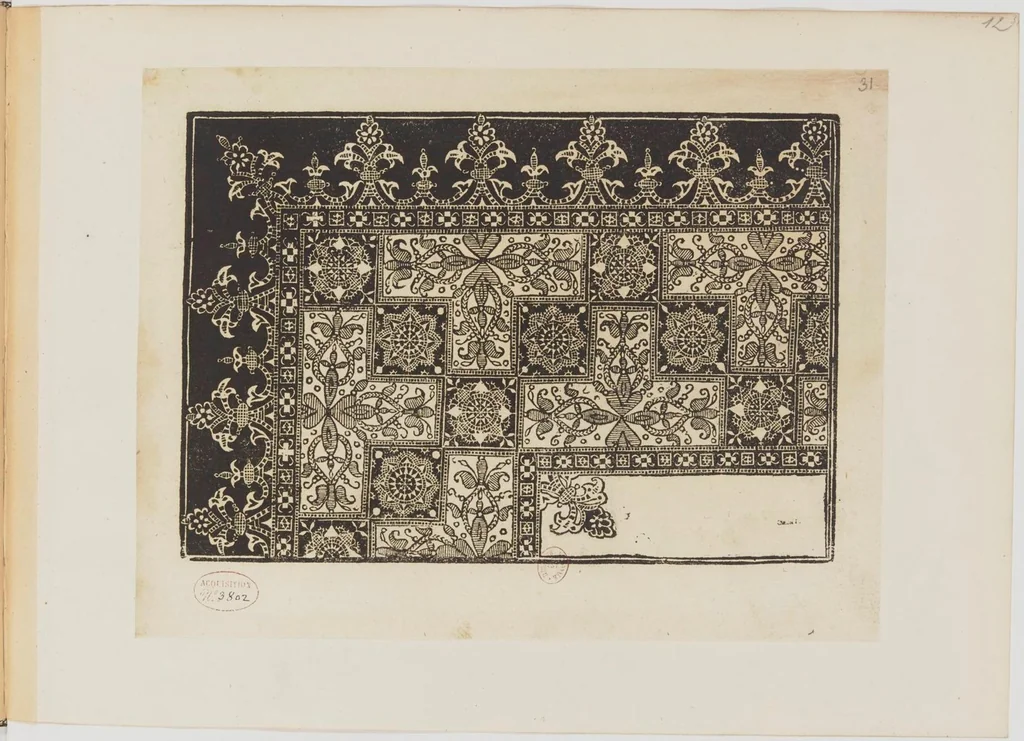 An illustration from [Teatro delle nobili e virtuose donne, dove si reppresentano varii disegni di lavori novamente]… [inventati e disegnati de Elisabetta Catanea Parasole] [between 1616 and 1636], 1616, leaf 19