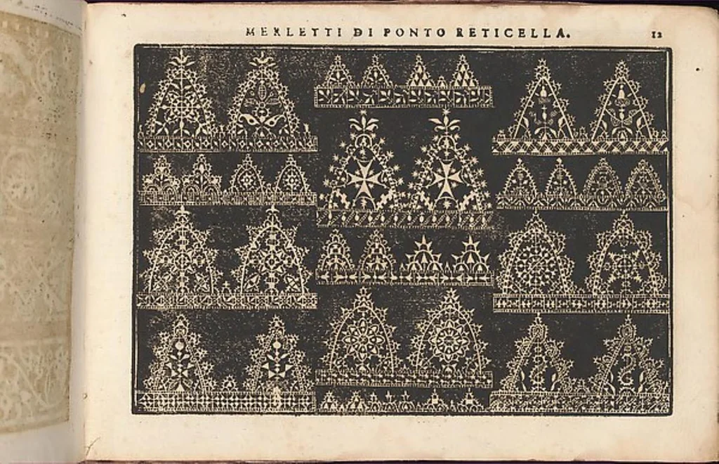 An illustration from Teatro delle nobili et virtuose donne, dove si reppresentano varii disegni di lavori novamente inventatidisegnati de Elisabetta Catanea, 1616, leaf 10