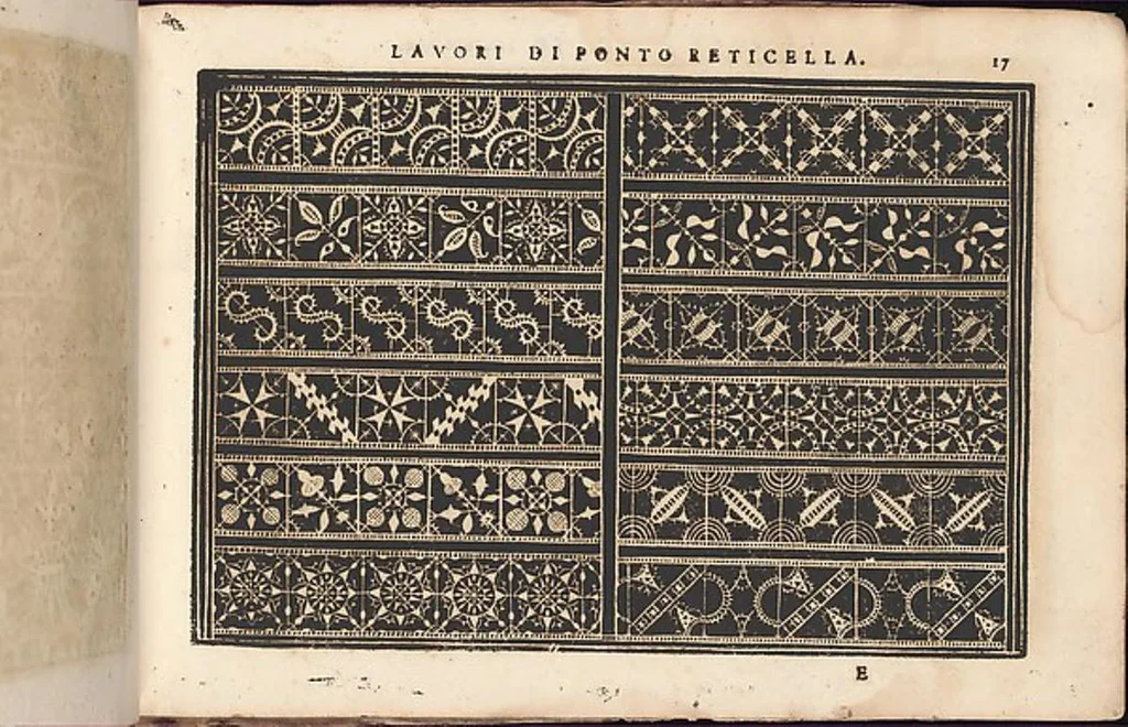 An illustration from Teatro delle nobili et virtuose donne, dove si reppresentano varii disegni di lavori novamente inventatidisegnati de Elisabetta Catanea, 1616, leaf 14