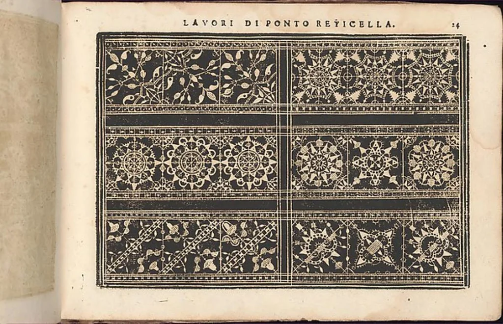 An illustration from Teatro delle nobili et virtuose donne, dove si reppresentano varii disegni di lavori novamente inventatidisegnati de Elisabetta Catanea, 1616, leaf 21