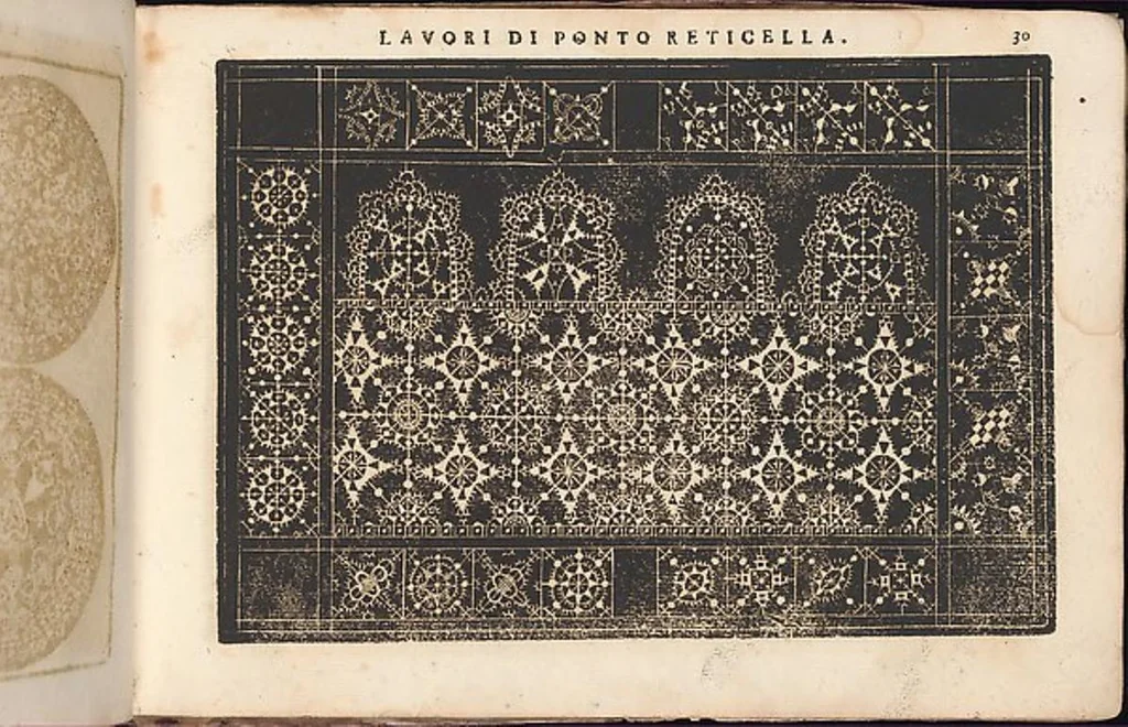 An illustration from Teatro delle nobili et virtuose donne, dove si reppresentano varii disegni di lavori novamente inventatidisegnati de Elisabetta Catanea, 1616, leaf 25