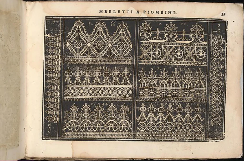An illustration from Teatro delle nobili et virtuose donne, dove si reppresentano varii disegni di lavori novamente inventatidisegnati de Elisabetta Catanea, 1616, leaf 33