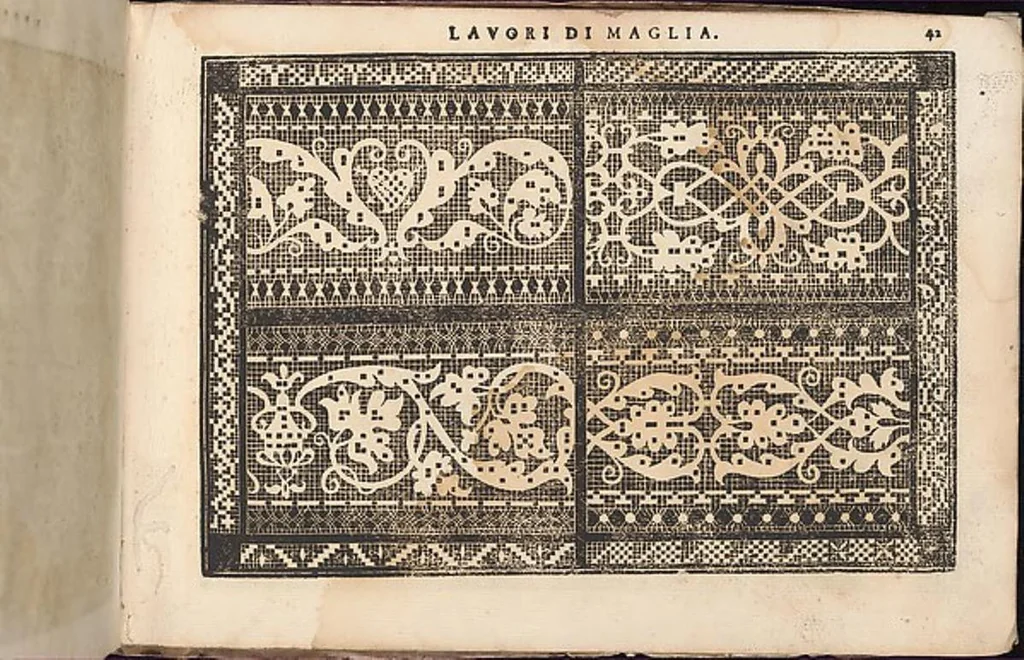 An illustration from Teatro delle nobili et virtuose donne, dove si reppresentano varii disegni di lavori novamente inventatidisegnati de Elisabetta Catanea, 1616, leaf 35