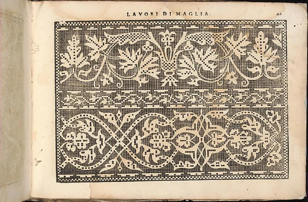 An illustration from Teatro delle nobili et virtuose donne, dove si reppresentano varii disegni di lavori novamente inventatidisegnati de Elisabetta Catanea, 1616, leaf 37