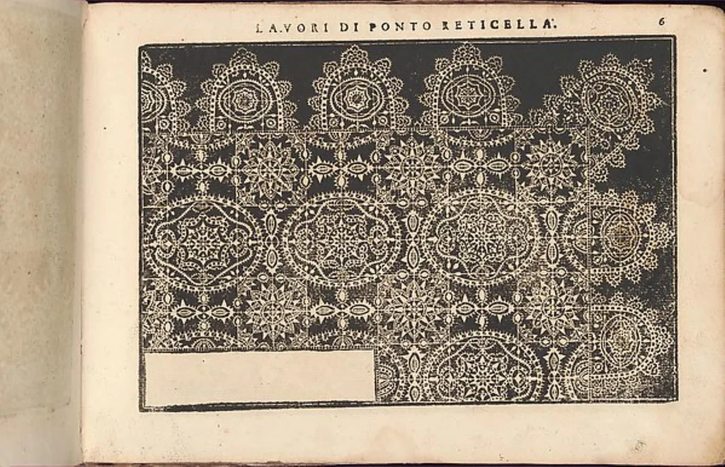 An illustration from Teatro delle nobili et virtuose donne, dove si reppresentano varii disegni di lavori novamente inventatidisegnati de Elisabetta Catanea, 1616, leaf 4