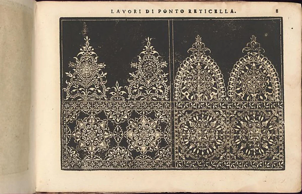 An illustration from Teatro delle nobili et virtuose donne, dove si reppresentano varii disegni di lavori novamente inventatidisegnati de Elisabetta Catanea, 1616, leaf 6