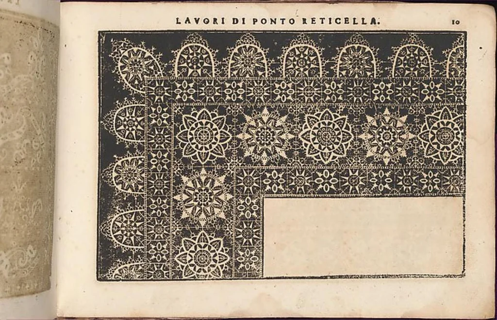 An illustration from Teatro delle nobili et virtuose donne, dove si reppresentano varii disegni di lavori novamente inventatidisegnati de Elisabetta Catanea, 1616, leaf 8