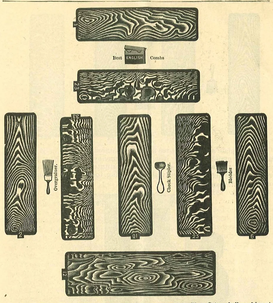 An illustration from Perforated Metallic Graining Tools, 1890, leaf 10