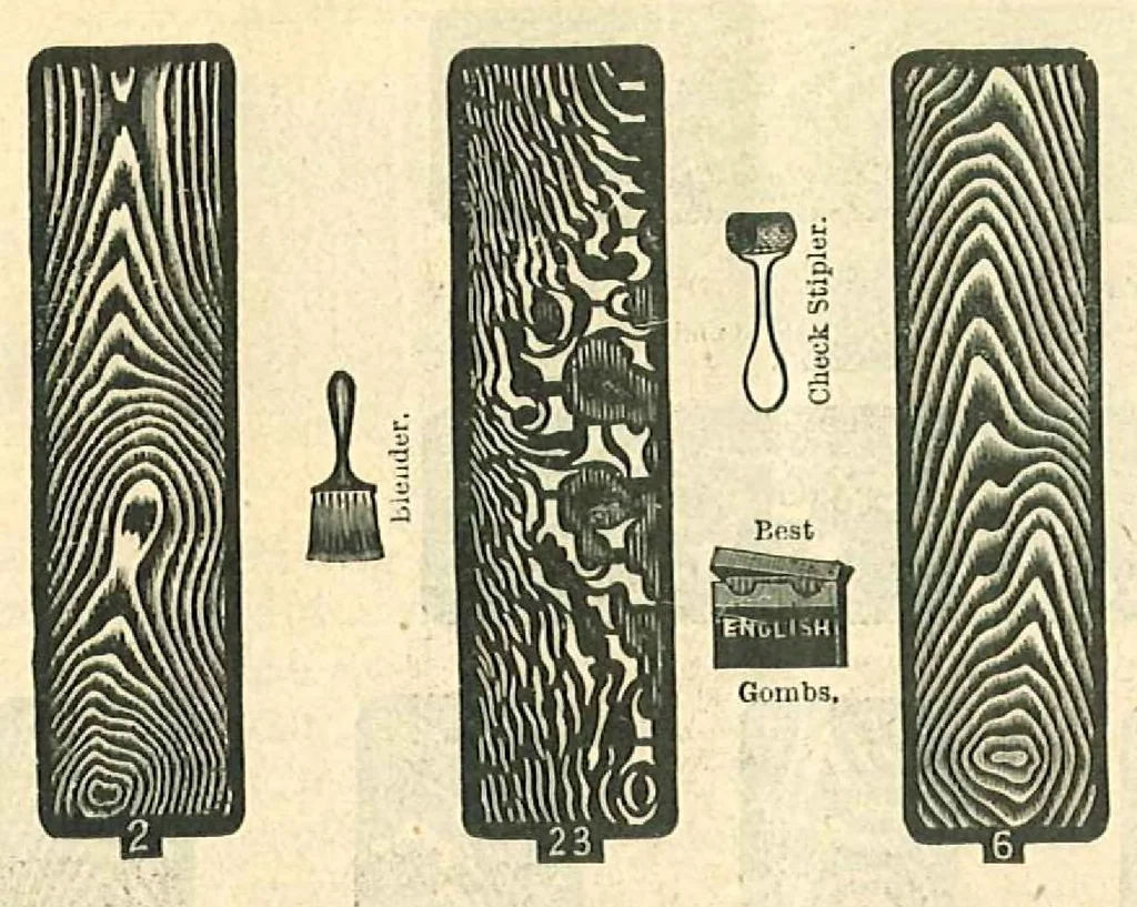 An illustration from Perforated Metallic Graining Tools, 1890, leaf 11
