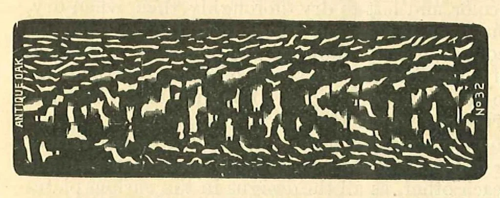 An illustration from Perforated Metallic Graining Tools, 1890, leaf 14