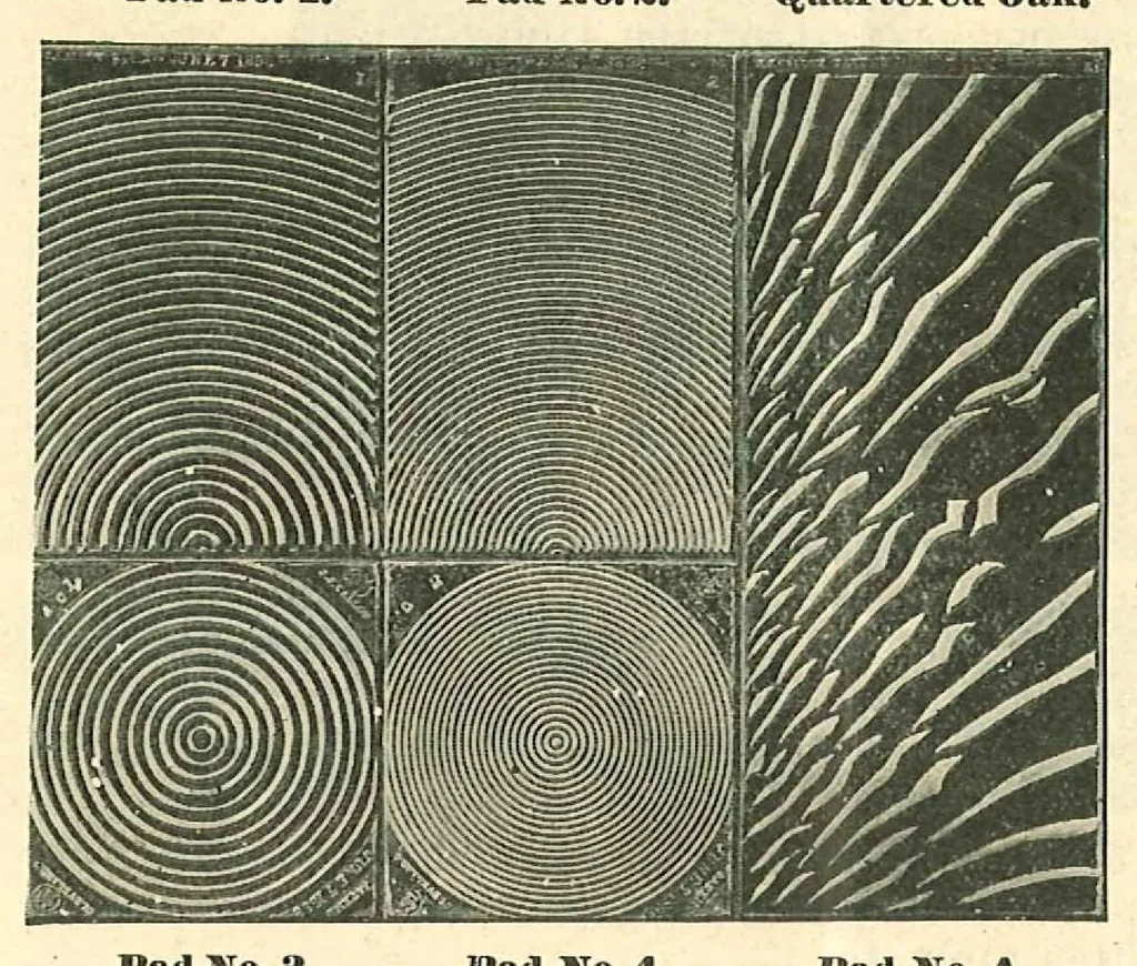An illustration from Perforated Metallic Graining Tools, 1890, leaf 20