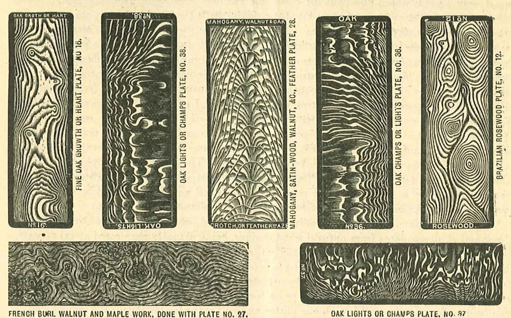 An illustration from Perforated Metallic Graining Tools, 1890, leaf 22