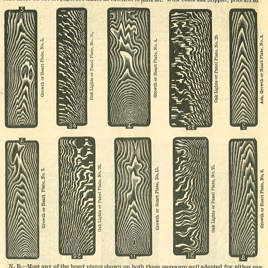 An illustration from Perforated Metallic Graining Tools, 1890, leaf 6