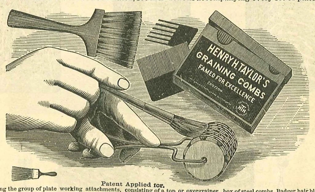 An illustration from Perforated Metallic Graining Tools, 1890, leaf 6