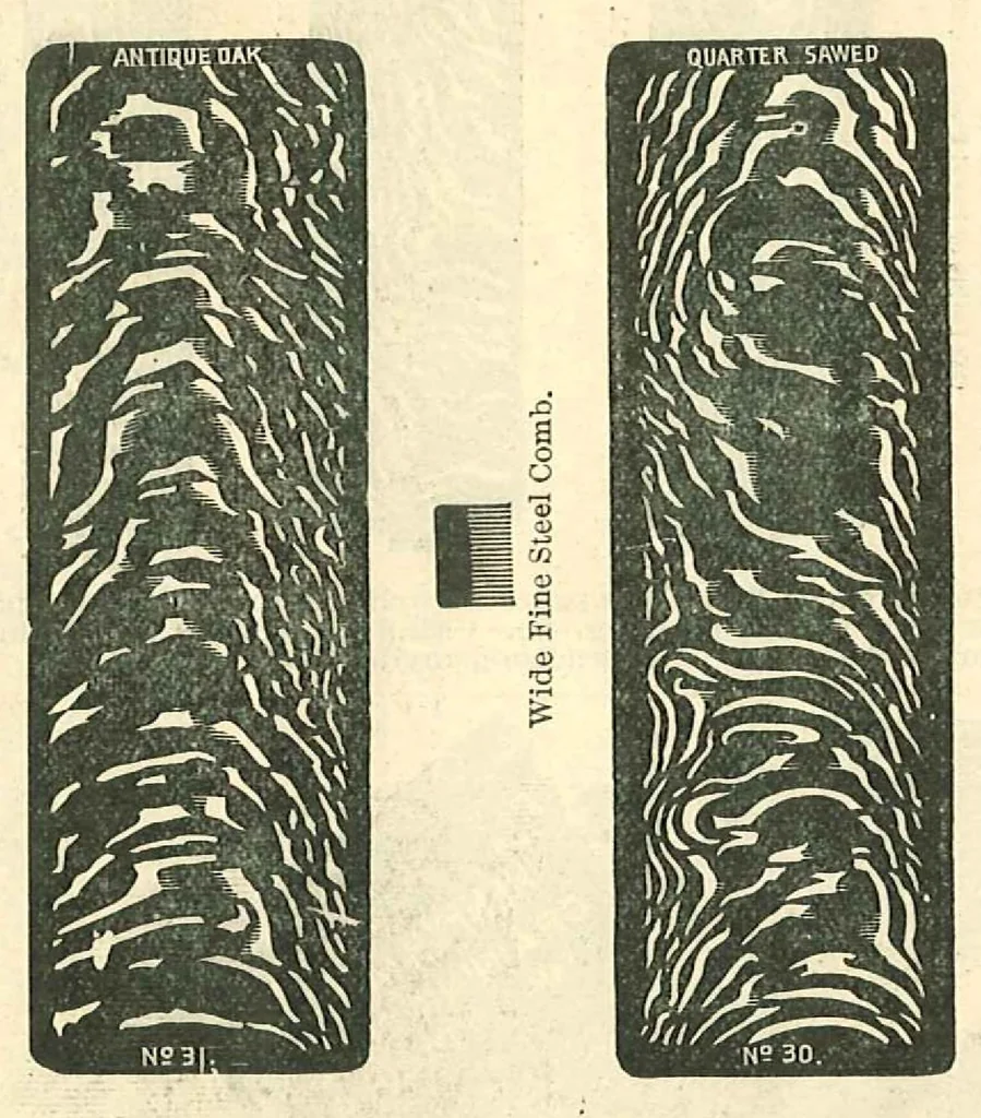 An illustration from Perforated Metallic Graining Tools, 1890, leaf 7
