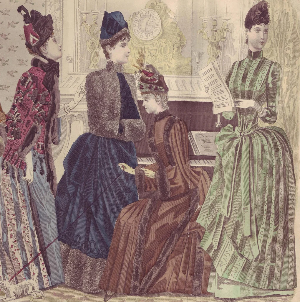 An illustration from Peterson's Magazine July to December 1888 [Fashion and fancy work pages], 1888, leaf 121