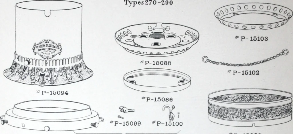 An illustration from Petite arc lamp parts., 1901, leaf 15