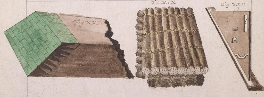 An illustration from Petit traitté de la fortification moderne [manuscript] [16--], leaf 28