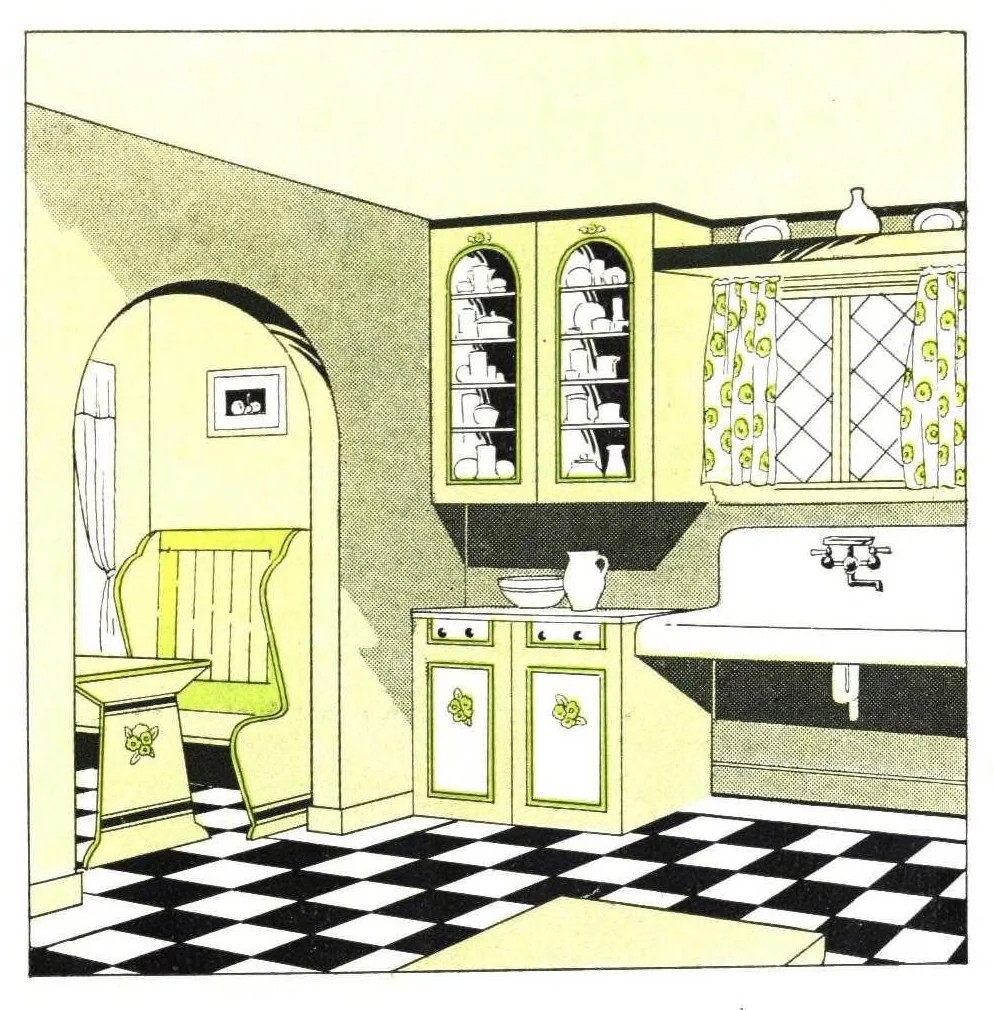 An illustration from Phelan's inerior gloss: an artisticand economical finish for walls and woodwork., 1930, leaf 0